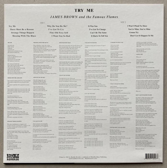James Brown a The Famous Flames - Try Me! (LP)