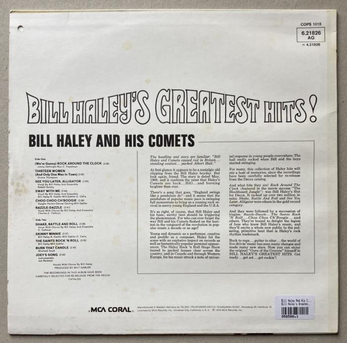 Bill Haley And His Comets - Bill Haley's Greatest Hits! (LP)