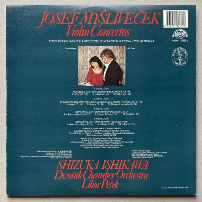 Josef Mysliveček - Shizuka Ishikawa, Dvořák Chamber Orchestra, Libor Pešek - Violin Concertos Vol.2 (2LP)