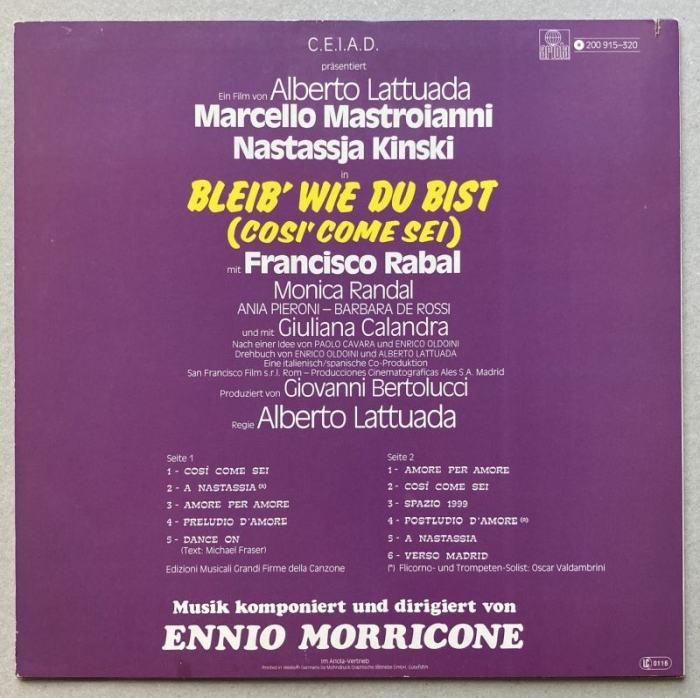 Ennio Morricone - Bleib Wie Du Bist (Cosi´ Come Sei) (LP)