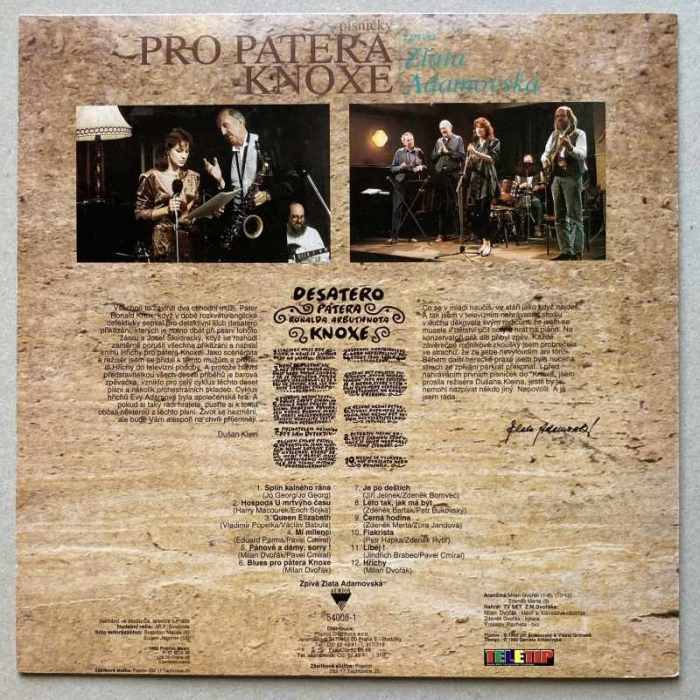 Zlata Adamovská - Písničky pro pátera Knoxe (LP)