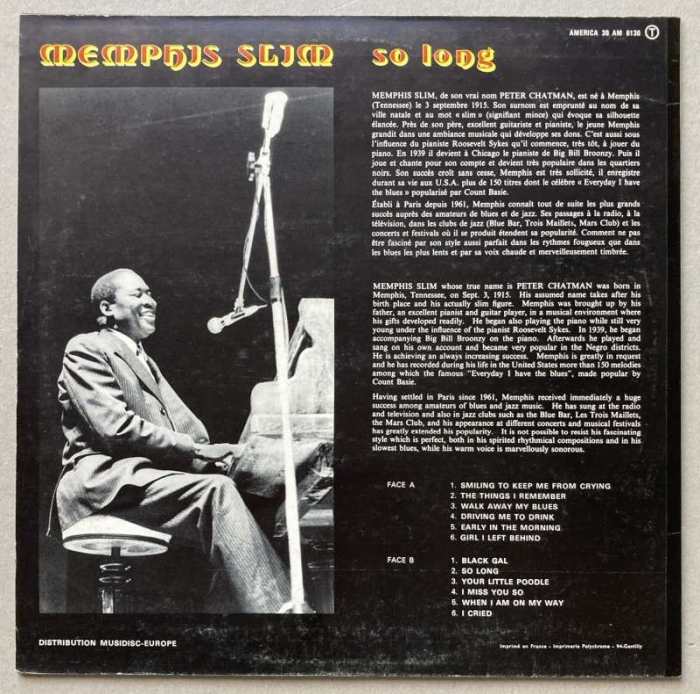 Memphis Slim - So Long (LP)