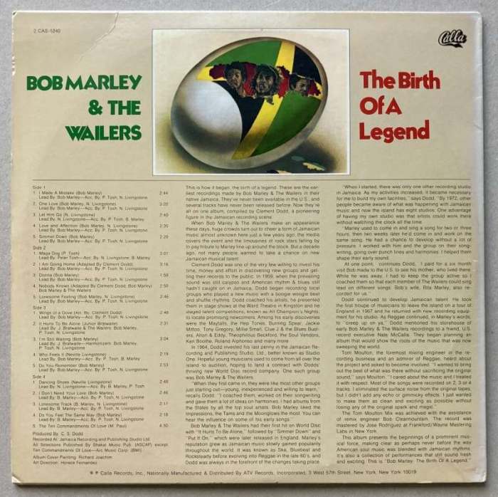 Bob Marley & The Wailers - The Birth Of A Legend (2LP)