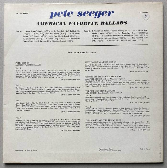 Pete Seeger - American Favorite Ballads 3 (LP)