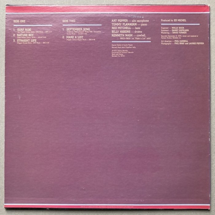 Art Pepper - Straight Life (LP)