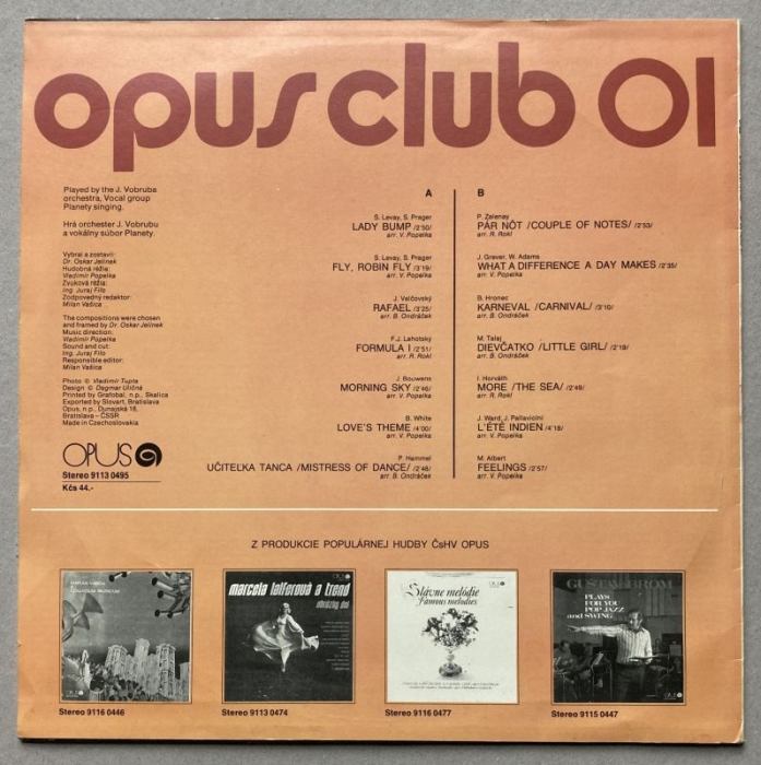 J. Vobruba Orchestra - Opus Club 01 (LP)