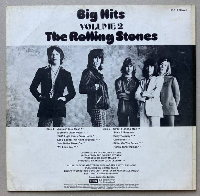 The Rolling Stones - Big Hits Volume 2 (LP)