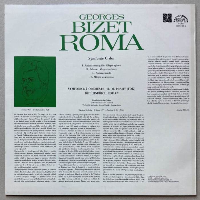 Georges Bizet, Symfonický orchestr hl. m. Prahy (FOK), Jindřich Rohan - Roma (LP)