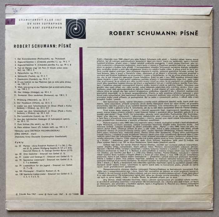 Schumann / Dietrich Fischer-Dieskau, Jörg Demus - Písně (LP)