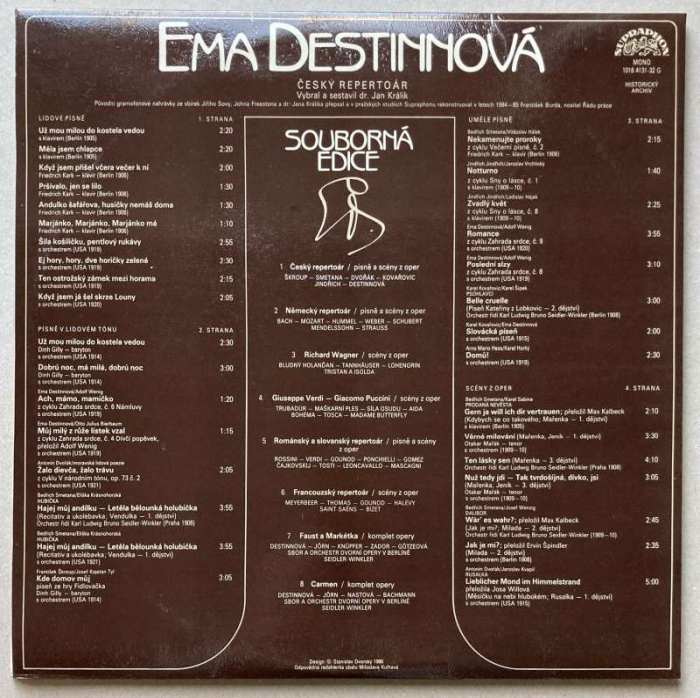 Ema Destinnová - 1/ Český repertoár (2LP)