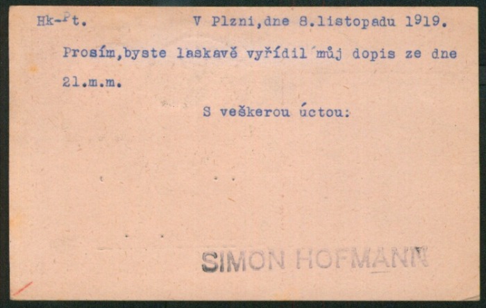 Dopisnice CDV10 (Pofis) dofrankovaná zn. Pofis č. 4