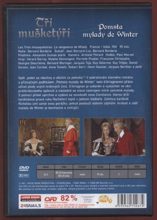 Tři mušketýři: Královniny přívěsky; Pomsta Milady de Winter /Les trois mousquetaires: Les ferrets de la reine; La vengeance de Milady/ (2DVD)