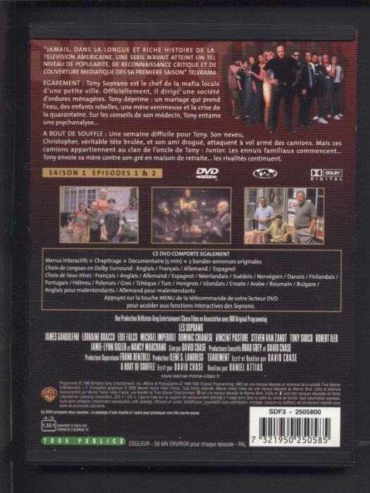 Rodina Sopránů /The Sopranos/ 1. série - chybí díly 3-6 (4DVD)