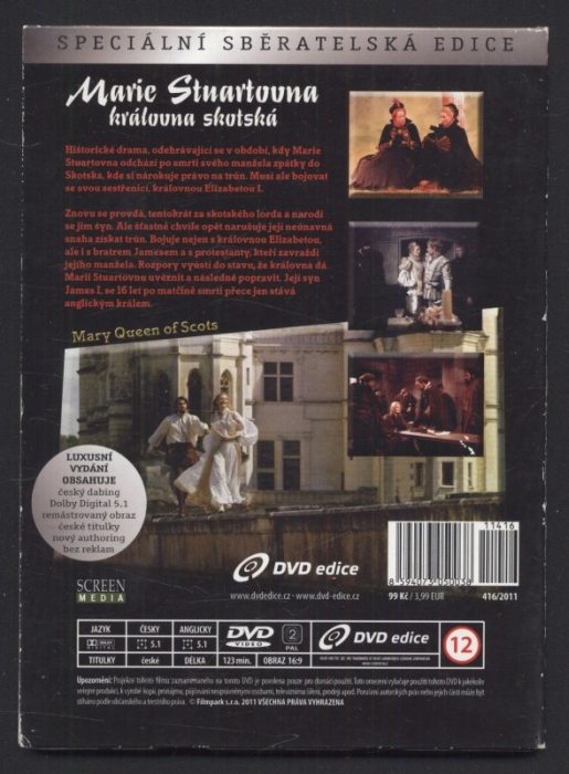 Marie Stuartovna, královna Skotska /Mary, Queen of Scots/ (DVD)