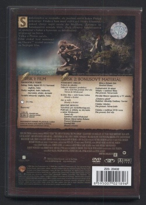 Pán prstenů: Dvě věže /The Lord of the Rings: The Two Towers/ (DVD)