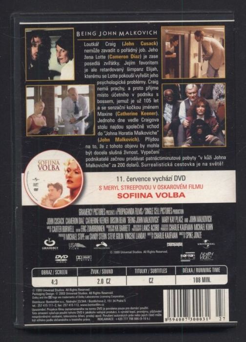 V kůži Johna Malkoviche (DVD)