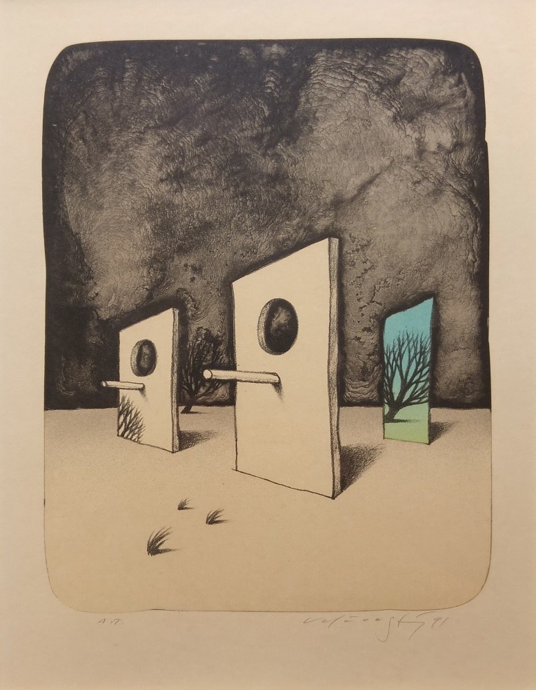 Josef Velčovský - Předjaří (litografie)