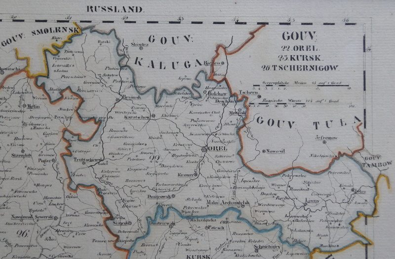 Rusko. Government Orel, Kursk, Techernigow.