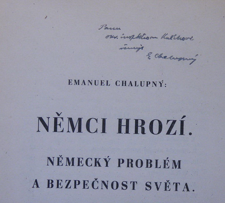 Chalupný, Emanuel - Němci hrozí