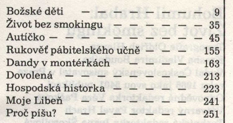 Hrabal, Bohumil - Život bez smokingu