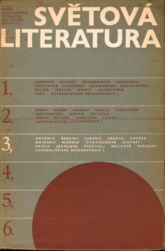Světová literatura 1967 (kompletní ročník, 6 čísel)