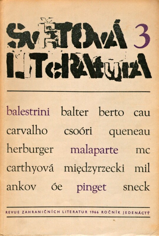 Světová literatura 1966 (kompletní ročník, 6 čísel)