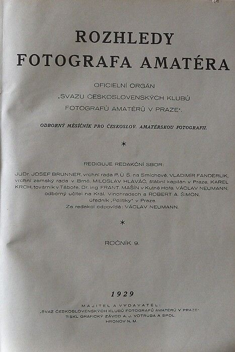 Rozhledy fotografa amatéra (1929)