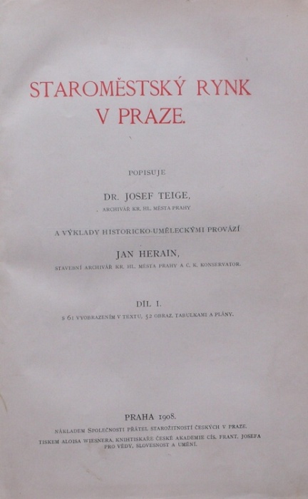Teige, Josef / Herain, Jan - Staroměstský rynk v Praze I.