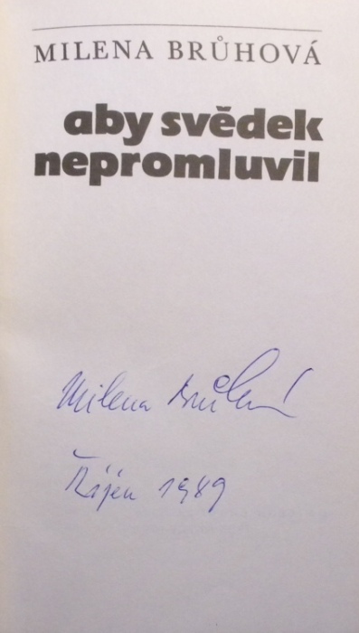 Brůhová, Milena - Aby svědek nepromluvil