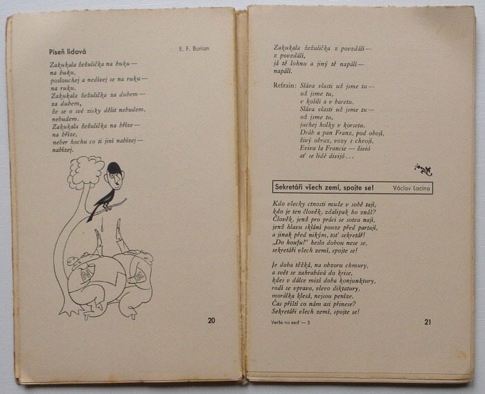 Verše na zeď, sborníček satiry a ironie na rok 1937