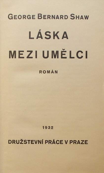 Shaw, George Bernard - Láska mezi umělci