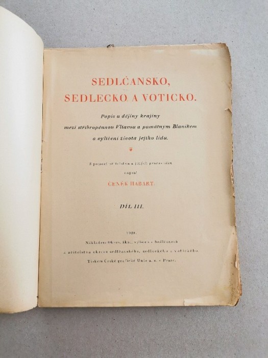 Habart, Čeněk - Sedlčansko, Sedlecko a Voticko 1-3