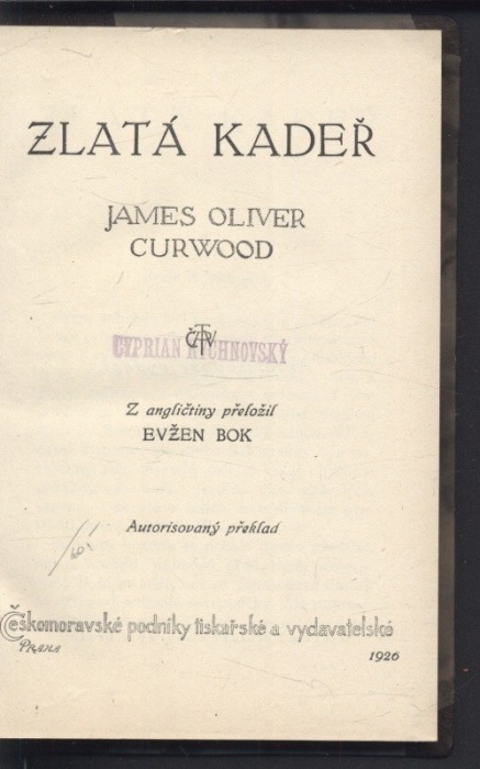 Curwood, James Oliver - Zlatá kadeř