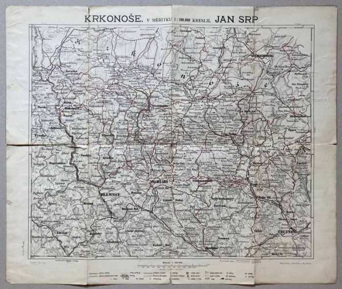 Bursík, Jaroslav - Podrobná mapa Krkonoš