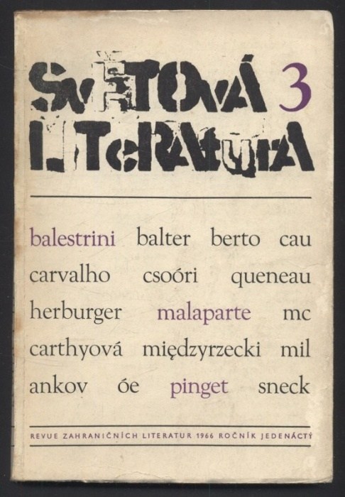 Světová literatura 1966 (kompletní 11. ročník, 6 čísel)