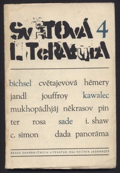 Světová literatura 1966 (kompletní 11. ročník, 6 čísel)