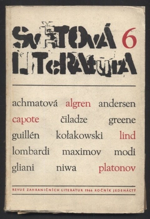 Světová literatura 1966 (kompletní 11. ročník, 6 čísel)
