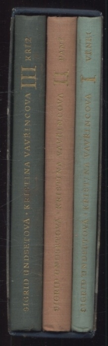 Undsetová, Sigrid - Kristina Vavřincová: I - Věnec, II - Paní, III - Kříž (3 svazky v papírovém boxu)