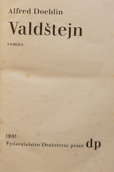 Doeblin, Alfred - Valdštejn