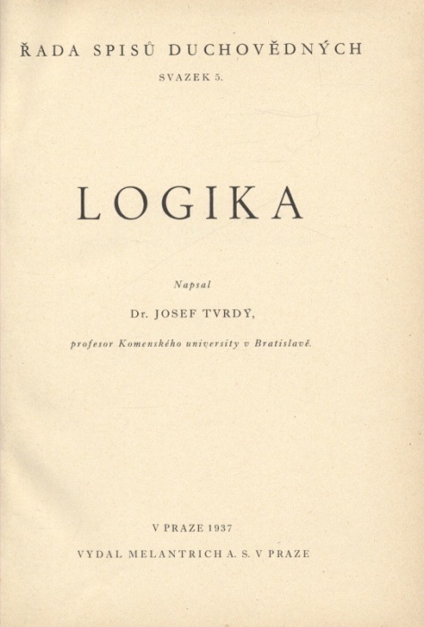 Tvrdý, Josef - Logika