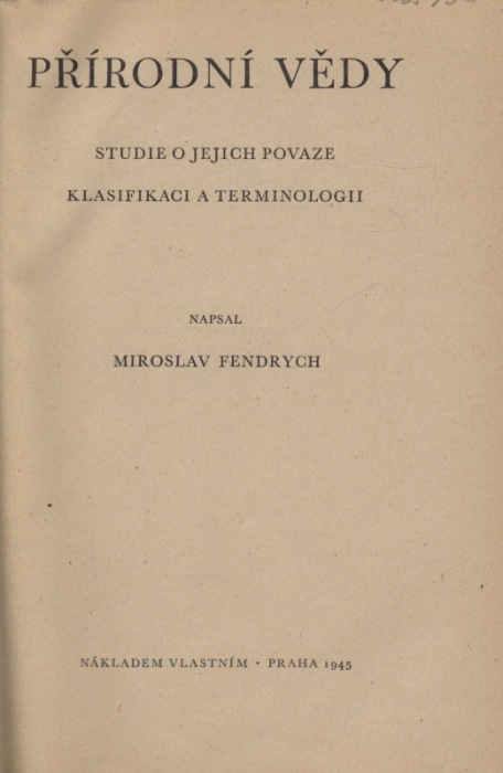 Fendrych, Miroslav - Přírodní vědy