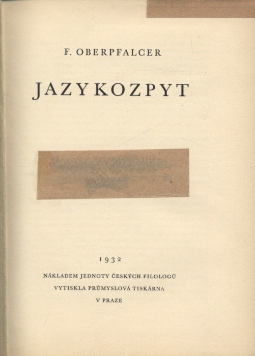 Oberpfalcer, F. - Jazykozpyt