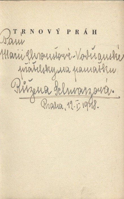 Schwarzová, Růžena - Trnový práh (verše z let 1938-1945)