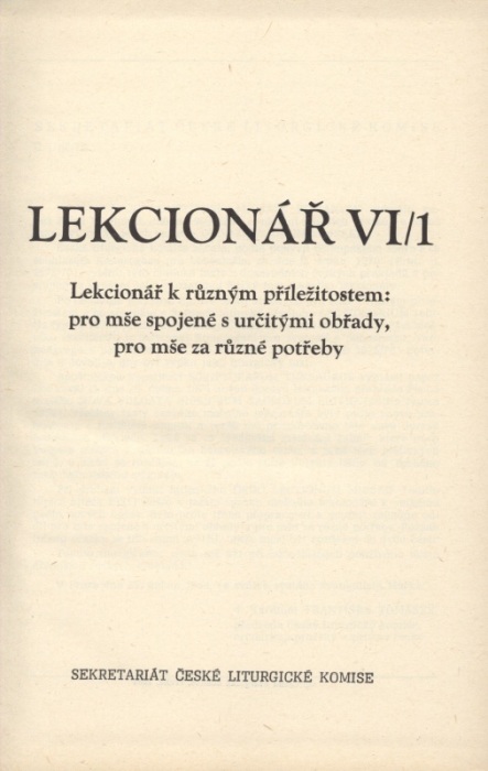 Lekcionář I. - VI. (7 sv.)