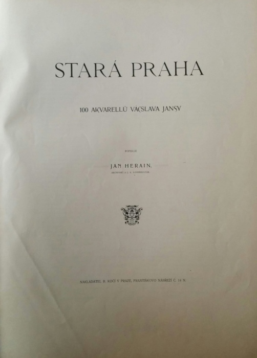 Herain, Jan - 100 akvarelů Vácslava Jansy - pouze textová část