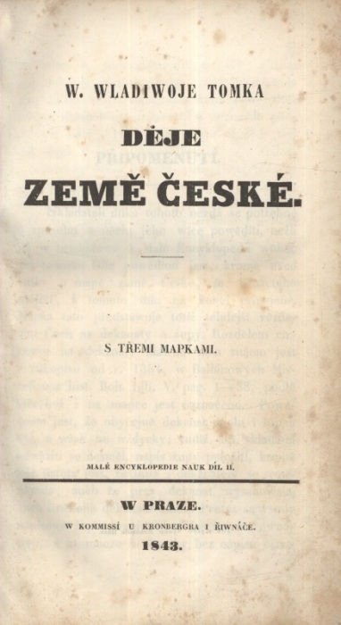 Tomek, Wácslaw Wladiwoj - Děje Země české