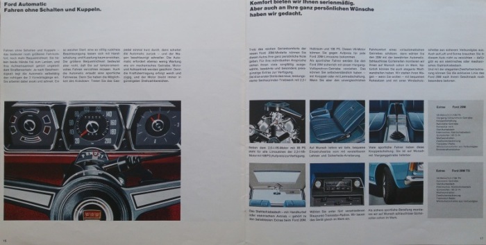 Ford 20M / Ford 20M TS (reklamní prospekt) německy