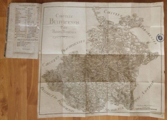 Schaller, Josef František Jaroslav - Topographie des Königreichs Böhmen - Dreyzehnter Theil Budweiser Kreis ( plus mapa)