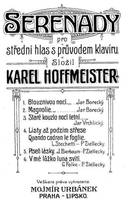 Hoffmeister Karel - Serenady (střední hlas)