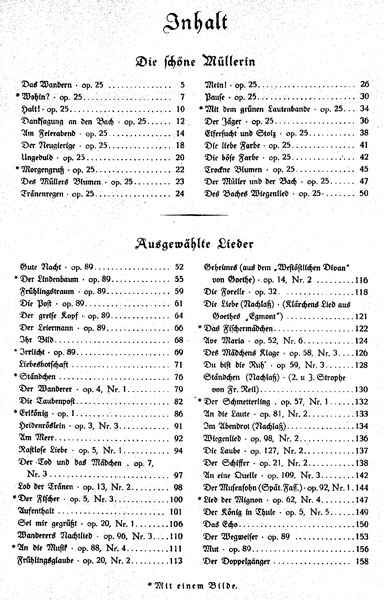 Schubert, Franz - Ausgewählte Lieder